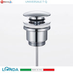 Piletta Click Clack Universale Ottone Cromato Tappo Lavabo Lavandino Bidet 1 1/4