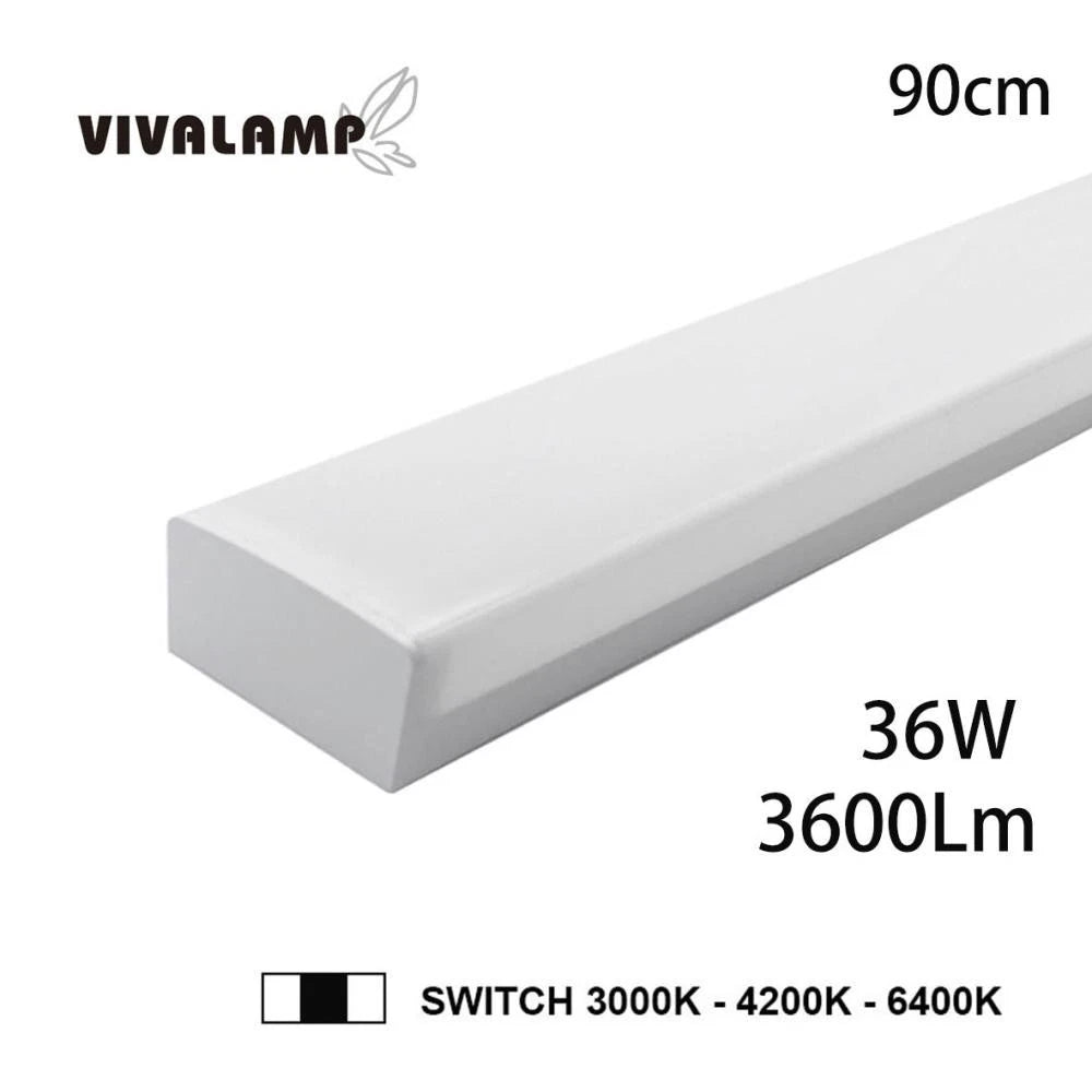 Plafoniera LED 24W 36W 48W 60W 60 90 120 150cm 220V Reglette Soffitto Parete V.L