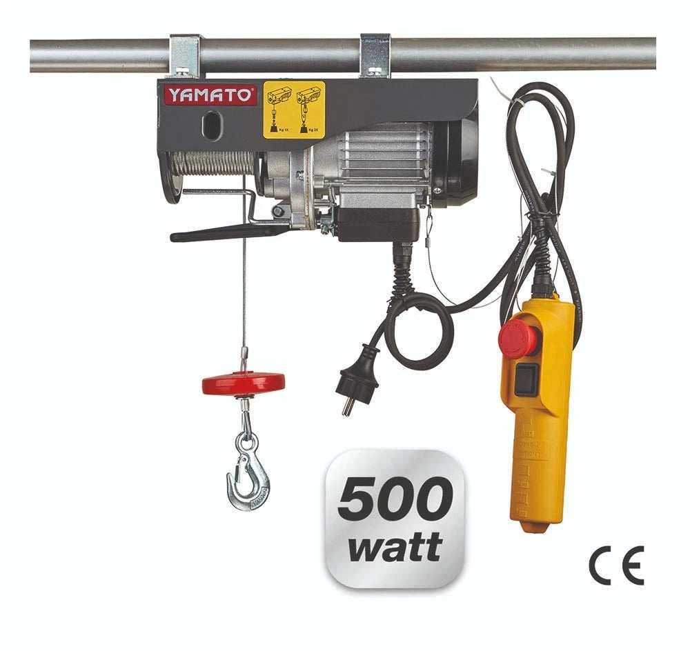 Paranco Elettrico Elevatore Montacarichi 125kg 12M Carrucola e Pulsantiera VBS