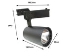 FARETTO A BINARIO TRIFASE 48V LED FARETTI BARRE 1 2 M GRIGLIA SOSPENSIONE V.L