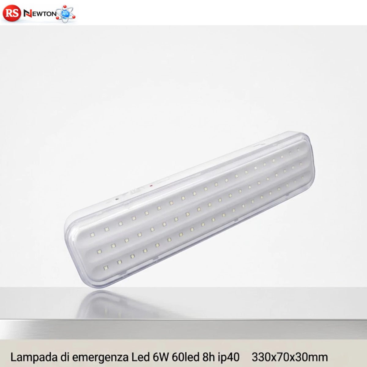 Lampada Emergenza Luce 60 LED 6W Plafoniera Autonomatica Parete Soffitto 8H V.L