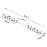 FARETTO A BINARIO TRIFASE 48V LED FARETTI BARRE 1 2 M GRIGLIA SOSPENSIONE V.L