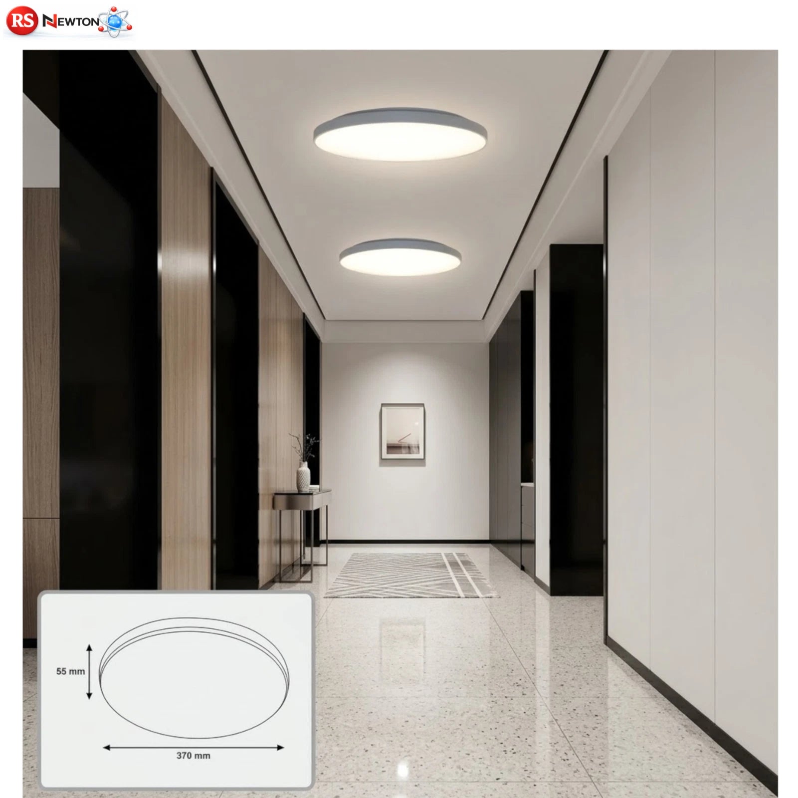 Plafoniera LED 48W Rotonda Ø37cm 3840LM 220V Bianca CCT 3000K 4200K 6400K V.L