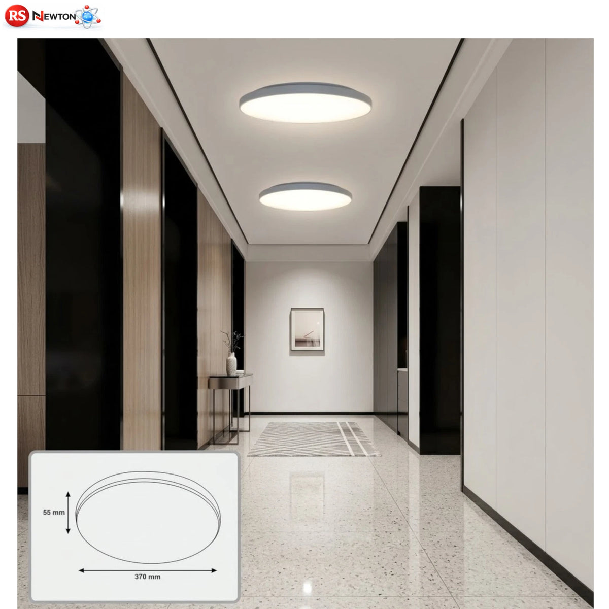 Plafoniera LED 48W Rotonda Ø37cm 3840LM 220V Bianca CCT 3000K 4200K 6400K V.L