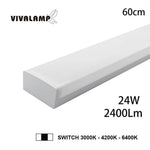 Plafoniera LED 24W 36W 48W 60W 60 90 120 150cm 220V Reglette Soffitto Parete V.L