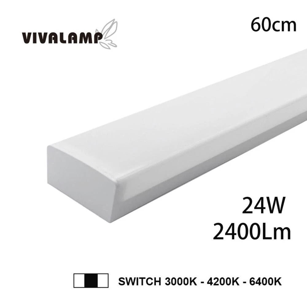 Plafoniera LED 24W 36W 48W 60W 60 90 120 150cm 220V Reglette Soffitto Parete V.L