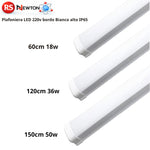Plafoniera LED IP65 18W 36W 50W 60 120 150cm A+ Bianca Parete Soffitto 6500K V.L