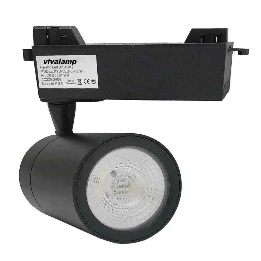 Faretto LED a Binario Monofase 1 1,5 2 Metri Lampada Spot Orientabile Soffitto