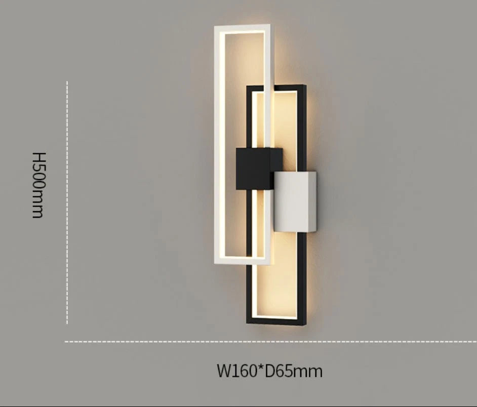Applique LED Telecomando Dimmerabile 46W CCT Moderno Lampada Parete Camera V.L