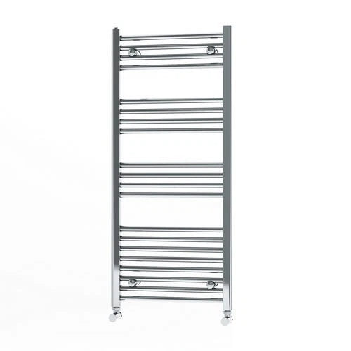 Termoarredo Dritto Scaldasalviett<wbr/>e Radiatore Bagno Bianco Nero Cromo H 112cm D.X