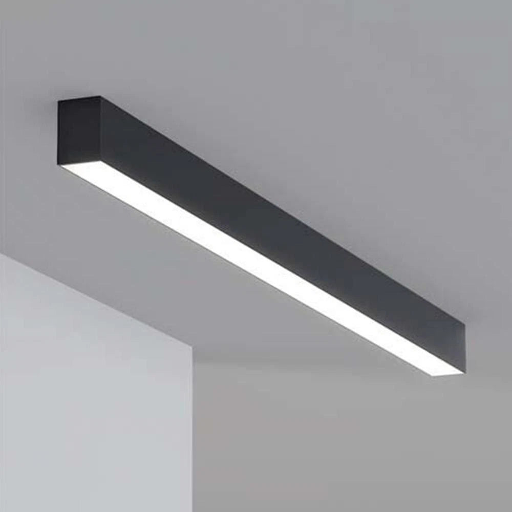 Plafoniera LED Sospesa 48W 120cm Nera Sospensione Cavo Acciaio 5088LM CCT V.L