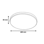 Plafoniera LED 72W Rotonda 460mm 5760LM 220V Soffitto Parete Bianca CCT V.L