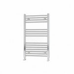 Termoarredo Dritto Scaldasalviett<wbr/>e Bagno Radiatore Bianco Nero Cromo H 80cm D.X