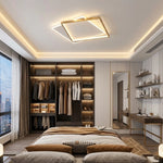 Plafoniera LED 72W Lampadario Moderno Bianco Oro Telecomando 3000K - 6000K V.L