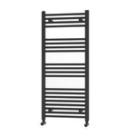 Termoarredo Dritto Scaldasalviett<wbr/>e Radiatore Bagno Bianco Nero Cromo H 112cm D.X