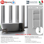 Termoarredo Elettrico 300W Scaldasalviett<wbr/>e Bagno Bianco 50cm On Off Acciaio D.X