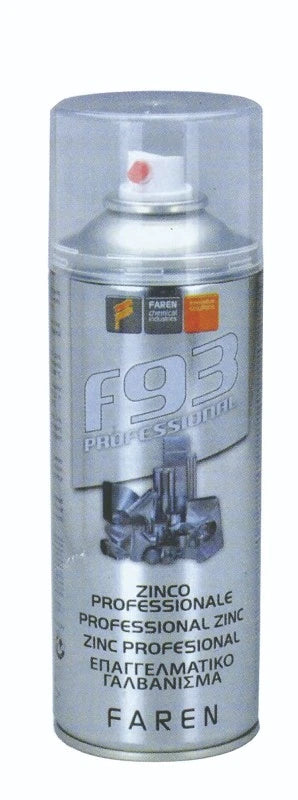Faren F93 Zinco Spray 98% Puro 400ml Zincante Freddo Antiruggine Metalli VBS