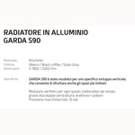 Termosifone FONDITAL Radiatore Alluminio Int. 1800 2000 Nero Grigio Bianco D.X