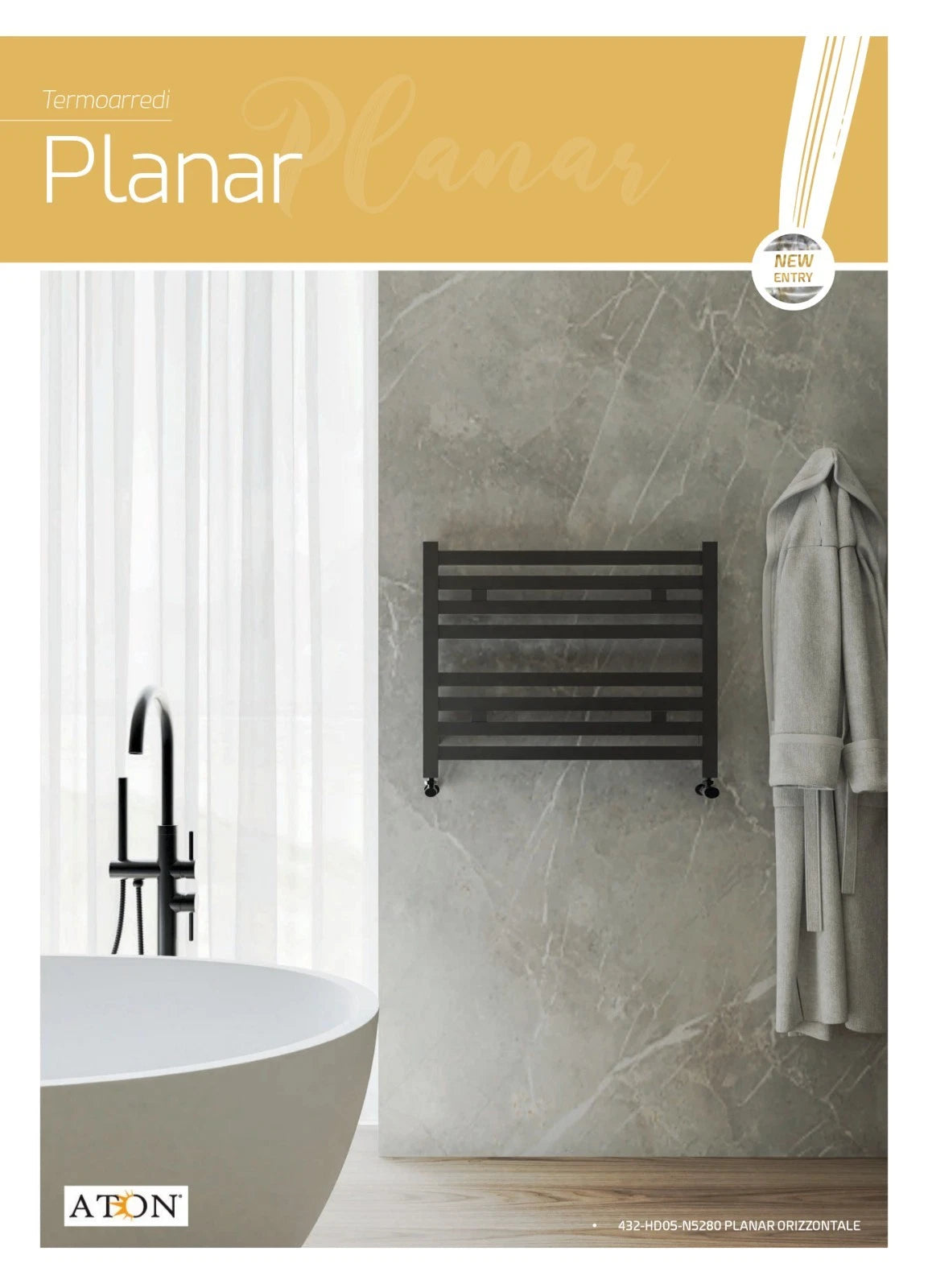 Termoarredo Orizzontale Acciaio Bianco Antracite Radiatore Bagno Termosifone D.X