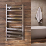 Termoarredo Cromato Scaldasalviett<wbr/>e Bagno Tubi Quadrati Termosifone Moderno D.X