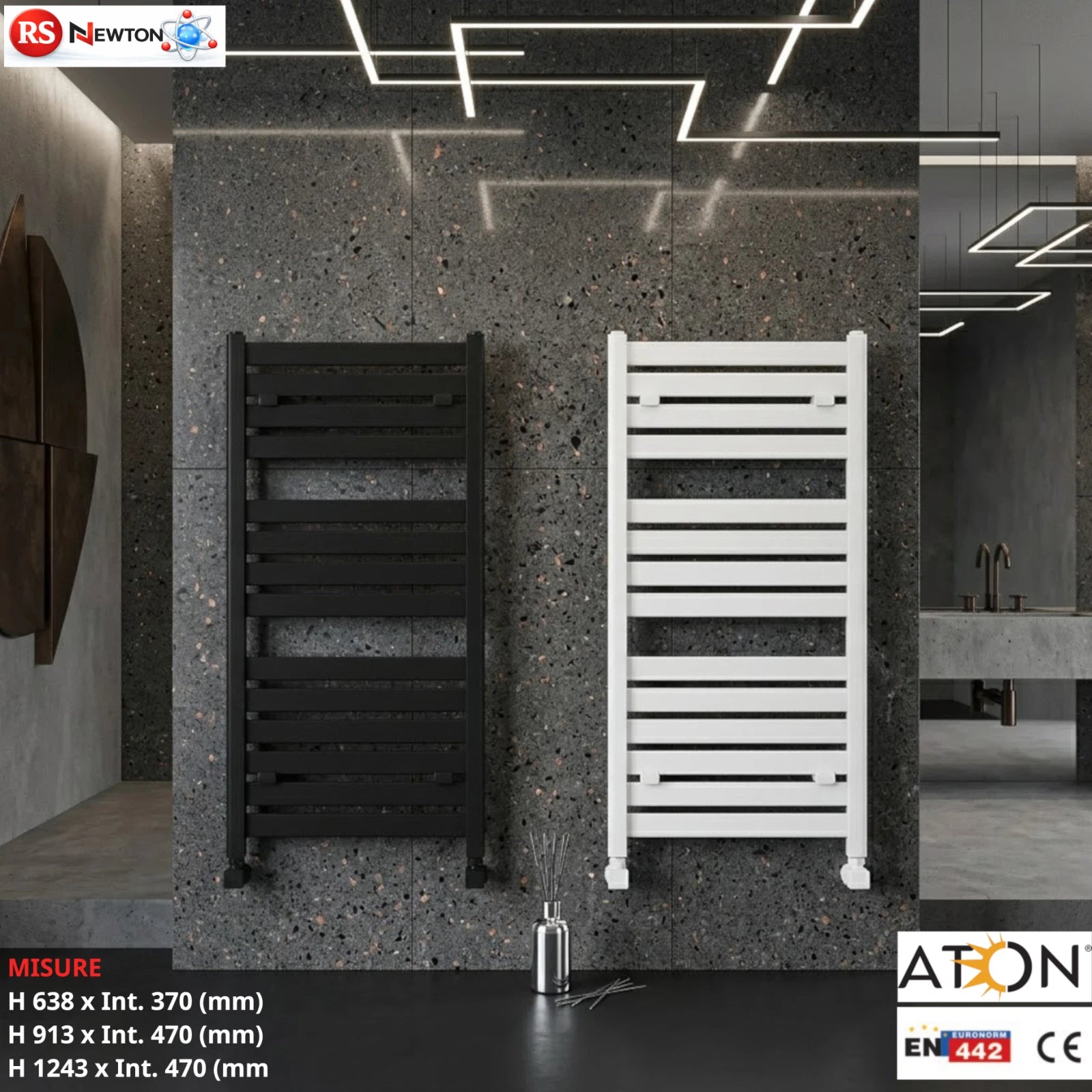 Termoarredo Verticale Acciaio Bianco Antracite Radiatore Bagno Termosifone D.X