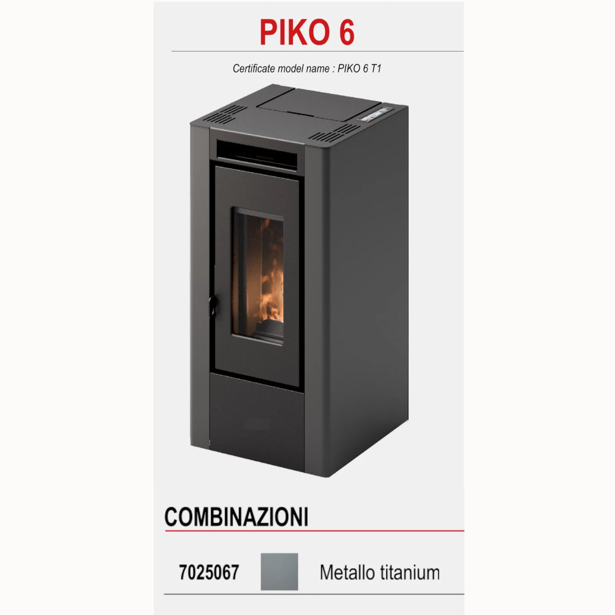 Stufa a Pellet Freepoint Piko 6 5,5 kW Made in Italy Riscaldamento Ventilata V.X