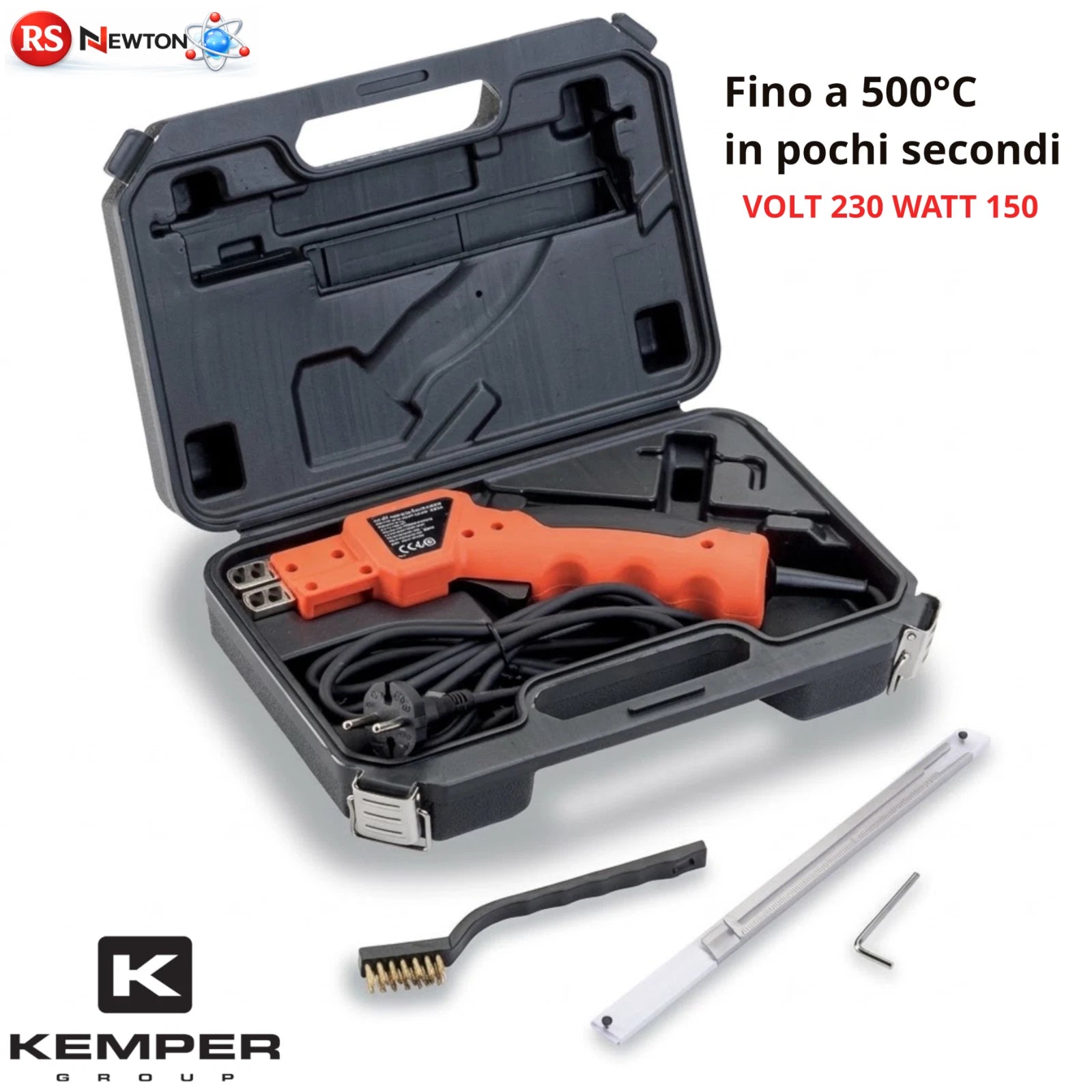 Tagliapolistir<wbr/>olo a Coltello Caldo KEMPER 1810 150W 230V 500°C con Valigetta V.X