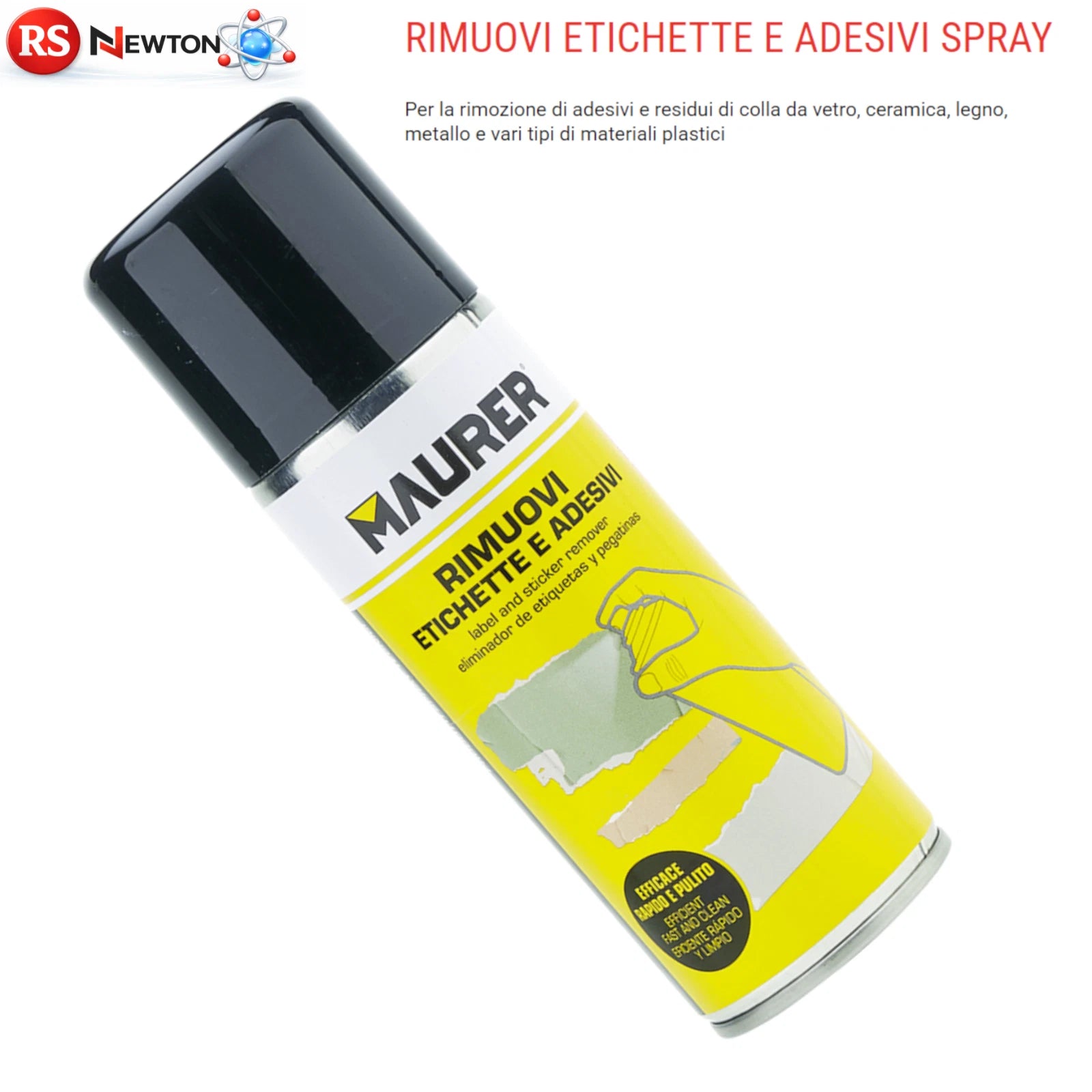 Rimuovi Etichette Spray 200ml Elimina Colla Adesivi Vetro Metallo Legno VBS