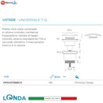 Piletta Click Clack Universale Ottone Cromato Tappo Lavabo Lavandino Bidet 1 1/4