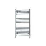 Termoarredo Cromo Curvo ATON Scaldasalviett<wbr/>e Bagno Moderno Acciaio Radiatore D.X