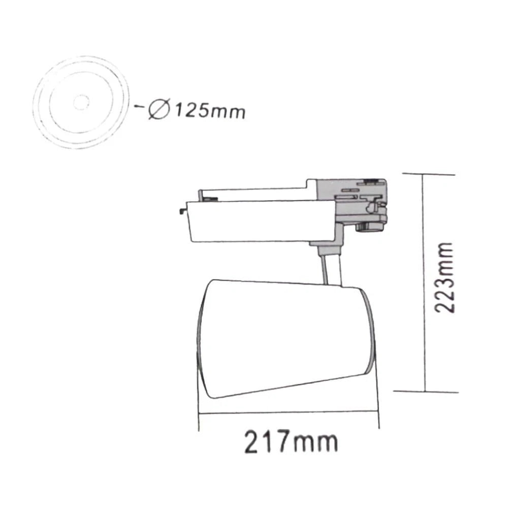Faretto LED a Binario Monofase 1 1,5 2 Metri Lampada Spot Orientabile Soffitto