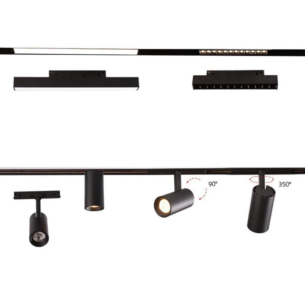 Faretto Kit Binario Magnetico 48V Completo LED Faretti Sospesi Incasso Soffitto
