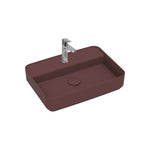Lavabo d'Appoggio Rettangolare Ceramica NYMO 55x40 cm Foro Rubinetto Bagno D.X