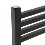 Termoarredo Nero Scaldasalviett<wbr/>e Bagno Tubi Quadrati Termosifone Moderno D.X
