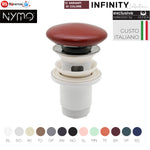 Piletta Click Clack Bidet Infinity con Troppopieno Ø72 mm Tappo Ceramica D.X