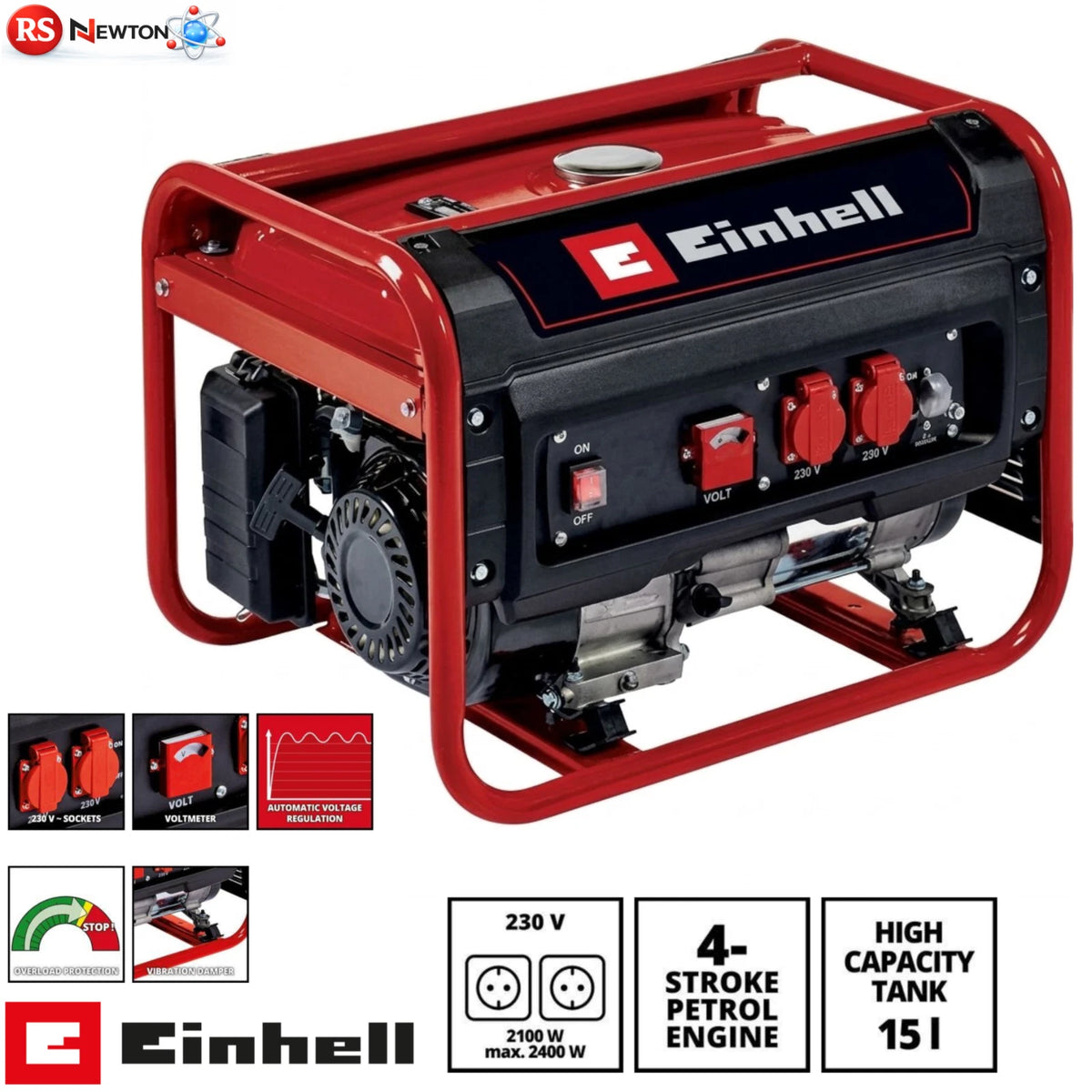 Generatore di Corrente Einhell TC-PG 25/1/E5 2400W Benzina AVR 230V 4 Tempi V.X