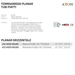 Termoarredo Orizzontale Acciaio Bianco Antracite Radiatore Bagno Termosifone D.X