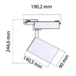 FARETTO A BINARIO TRIFASE 48V LED FARETTI BARRE 1 2 M GRIGLIA SOSPENSIONE V.L
